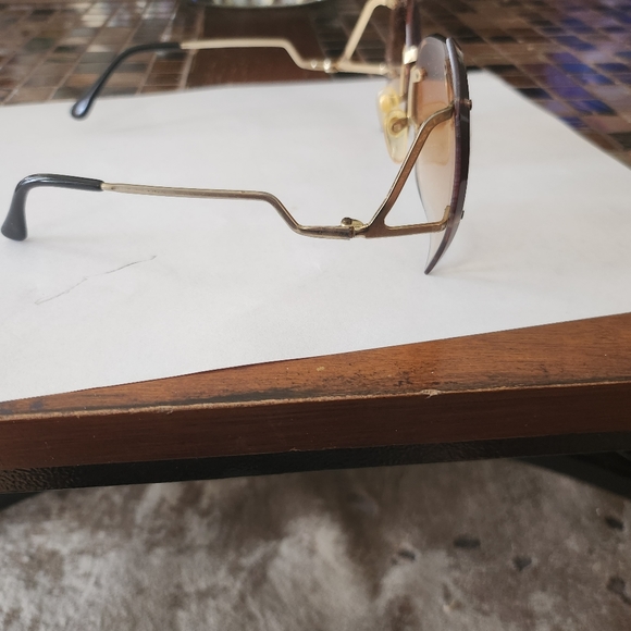 Vintage 70's CHRISTIAN DIOR Paris Ombre Gradient Lens Sunglasses Rimless - Picture 5 of 6